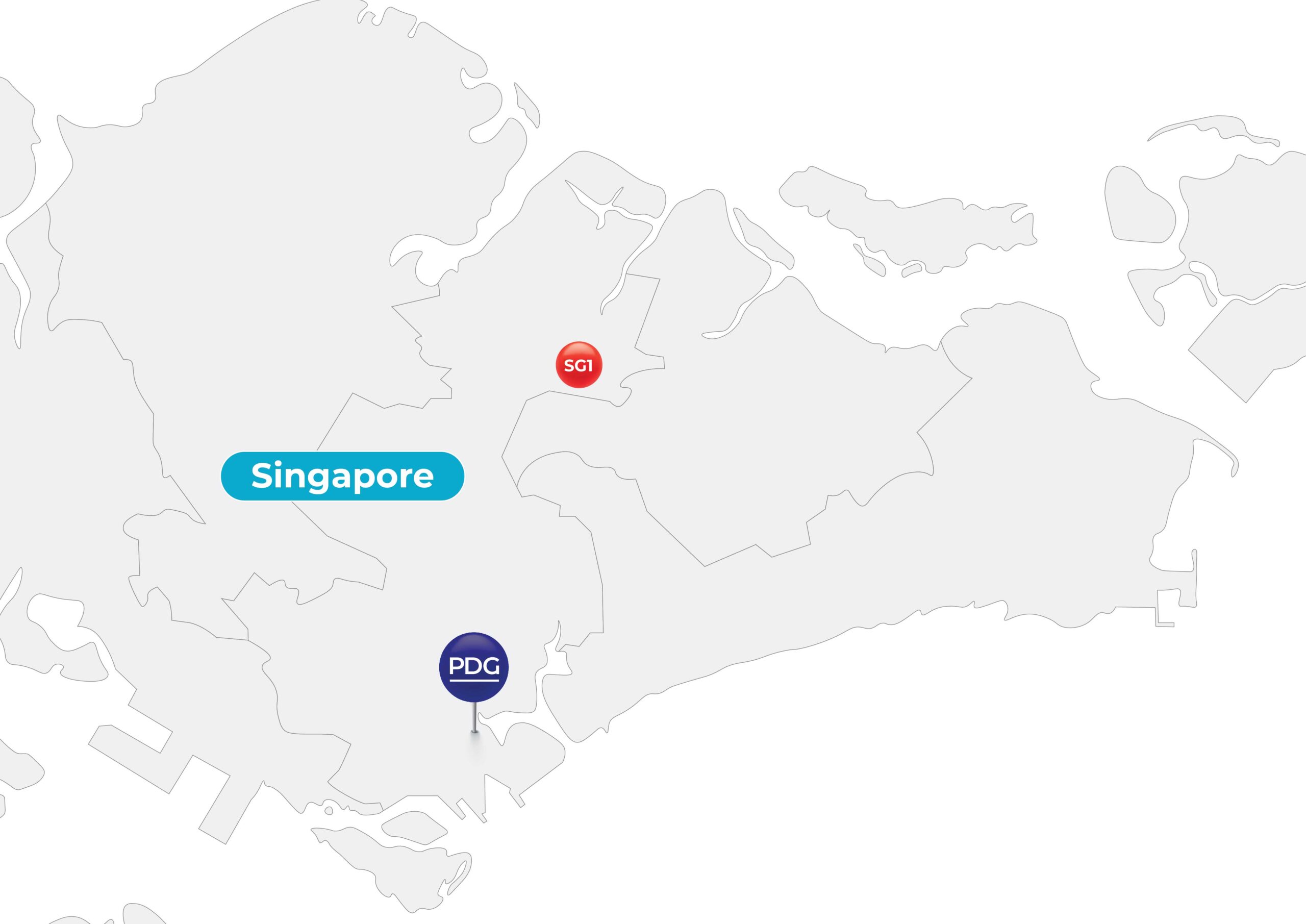 Map of Singapore and PDG Presence
